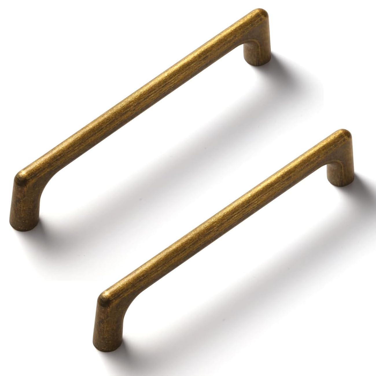 SYZOW 6 Pack Antique Brass Cabinet Handles Modern Handles Furniture Handles, 192mm Hole Spacing Door Handles, Antique Brass Bronze Kitchen Cupboard Handles