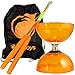 Juggle Dream Orange Cyclone Quartz 2 Diabolo & Orange Superglass Diablo Sticks Set with Firetoys Bag