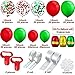 249 Pieces Christmas Balloons Garland Kit, Red and Green Balloons, Confetti Balloons, Balloon Tie Tools, Balloon Strip Tape, Adhesive Dots, Balloon Clips, Balloons Ribbons for Christmas Party