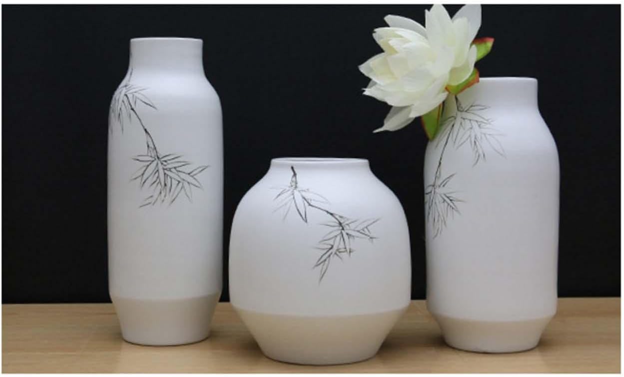 Modern Simple Chinese Traditional Hand - Painted Ceramic Vase Creative Home Decoration Decoration Crafts Gifts , high: 35*8*10
