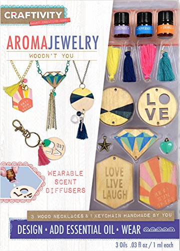 CRAFTIVITY AromaJewelry - Woodn't You - Essential Oil Jewelry Making Kit