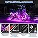 AMBOTHER 12Pcs Motorcycle LED Light Kit Strips APP/IR/RF Wireless Underglow Neon Lights Atmosphere Lamp with Remote Controller for Harley Davidson Kawasaki Suzuki, 2 Years Warrantythumb 1