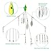 Lixada 5 Arms Alabama Umbrella Rigs with Barrel Swivels Ultralight Fishing Lures Bait Rigs for Bass Lures (4 Pcs)