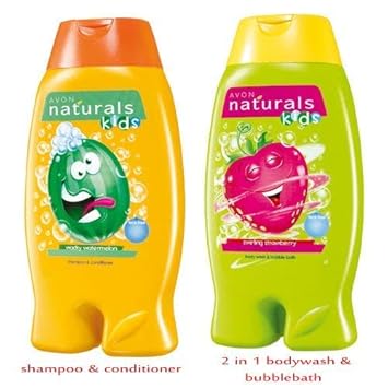 Avon Natutals Kids Combo ( shampoo + 2 in 1 bodywash & bubble bath)
