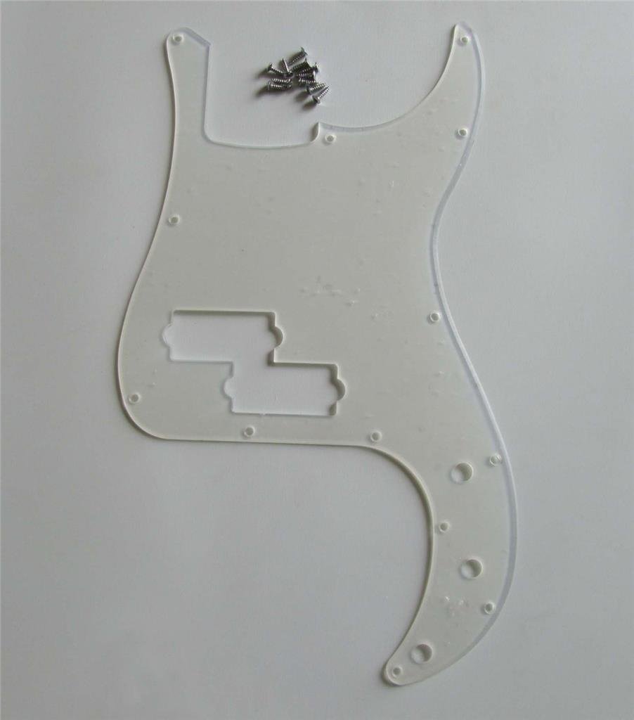 KAISH Clear P Bass Pickguard Transparent PB Scratch Plate for USA/Mexican Fender Precision Bass โ image 1