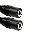 EShine Extension Cable - Female to Female, 3.5mm x 1.35mm, for LED Under Cabinet Lighting with Wire Clips (3.3ft, Black)