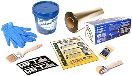 20 SQ FT GTMAT Ultra 80mil with 1 gallon GTMAT LIQUI-DAMP Car Sound Deadener Heat Insulation Mat Soundproof Insulation Sound Deadening Combo Kit