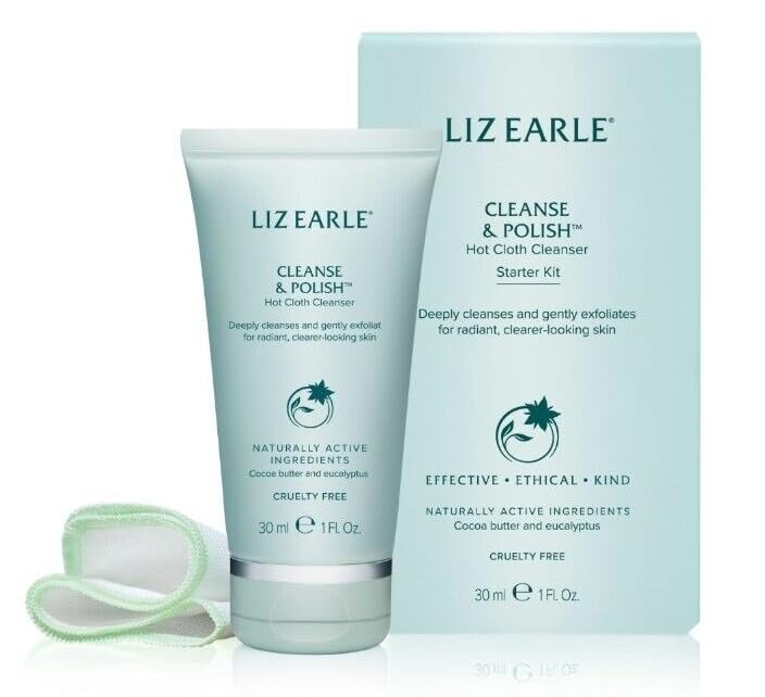 Liz Earle Cleanse and Polish Hot Cloth Cleanser Starter Kit 30ml Face Cleanser Kit