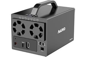 MAIWO 4 Bay RAID Enclosure for 3.5" SATA HDD with 2 Fans,USB 3.1 SATA Hard Drive Enclosure with HD-MI Port, 7 RAID Modes, Sup