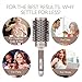 Baasha 2 Inch Medium Round Boar Bristle Ceramic Barrel Hair Brush for Women - Ideal for Blow Drying and Flipping Medium Length Hair