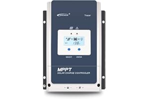 EPEVER 60A MPPT Solar Charge Controller 12V/24V/36V/48VDC Auto System Voltage Max.PV 150V Solar Panel Regulator with Backlight LCD Display(Tracer 6415 an)
