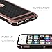 Slim iPhone 7 Case, GeekZone Hybrid Shockproof [Drop Protection] Phone Cover Soft TPU Bumper Hard PC Case Anti-slip Matte Stripe Designed Protective Case Cover for iPhone 7 [4.7 inch] (Rose Gold)