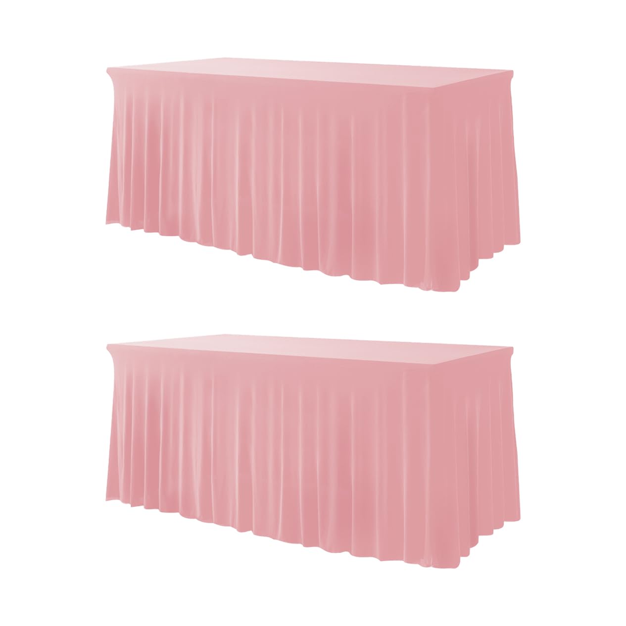 Photo 1 of **Only One** Your Magic Moment Dusty Pink Table Cloth - Spandex Table Covers 6 ft 2pcs Banquet Linen Tablecloth - Green Party Decorations Decor - Manteles de Mesa de Tela para Fiestas