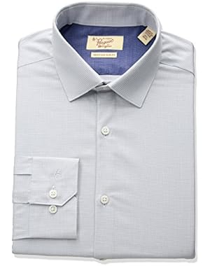 Men's Slim Fit Performance Houndstooth Dress Shirt