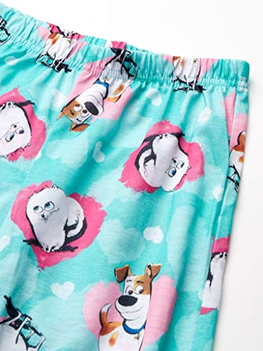 AME Sleepwear Girls' Little Secret Life of Pets 2-Piece Pajama Set, Puppy Love, 4