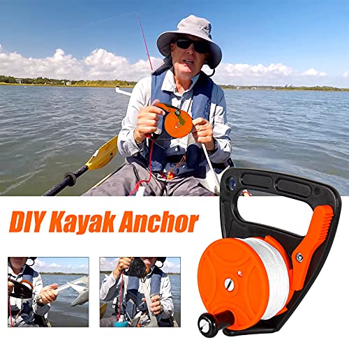 Seafard Compact 150ft Scuba Dive Reel Kayak Anchor with Thumb Stopper