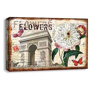 Canvas Wall Art for Living Room,Bedroom Home Artwork Rustic Paintings for Vintage Cafe Bar Pub - 12x18 inches
