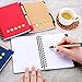Gejoy 4 Pieces Spiral Notebook Dot Grid Notepad with Pen in Holder, Sticky Notes and Page Marker Colored Index Tabs Flags, 4 Colors Cover