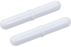 MECCANIXITY Magnetic Stirrer Mixer Stir Bar Rod 50mm(1.97") with Ring Shape PTFE Coating Magnet White for Laboratory Pack of 
