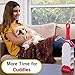 Brush for Pet Hair and Lint Remover with Self-Cleaning Base - Cat and Dog Hair Remover Brush for Clothes, Furniture and Carpet (No Sticky Rollers, More Time for Grooming & Cuddles with Your Pets!)