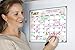 Flat Harmony Magnetic Whiteboard Calendar - 17x12 Monthly Dry Erase Board Planner for Refrigerators and Classrooms (3 Markers with Erasers Included)