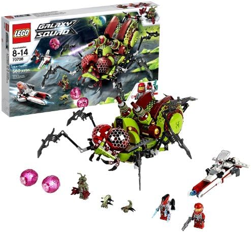 Lego Year 2013 Galaxy Squad Series Vehicle Set #70708 - HIVE CRAWLER with Planet Speeder, Sky Speeder, 2 Insectoids, Billy Starbeam, Robot Sidekick and Alien Mantizoid Minifigures (Total Pieces: 560)