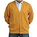 Cardigan Golf Sweater Alpaca Wool Vneck Buttons and Pockets YELLOW made in PERU