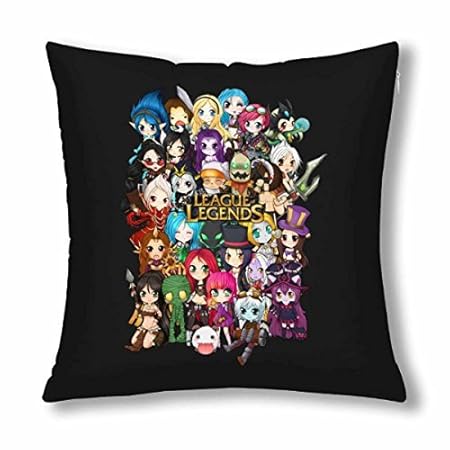 Chibi League Of Legends Group Throw Pillow Cover 18 X 18 Twin