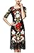Tuliplazza Women's Floral Cocktail Party Prom Midi Embroidered Lace Dress