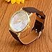 HACBIWA Global Fashion Unisex Men Women Lady Girls World Map Brown Leather Alloy Analog Quartz watches