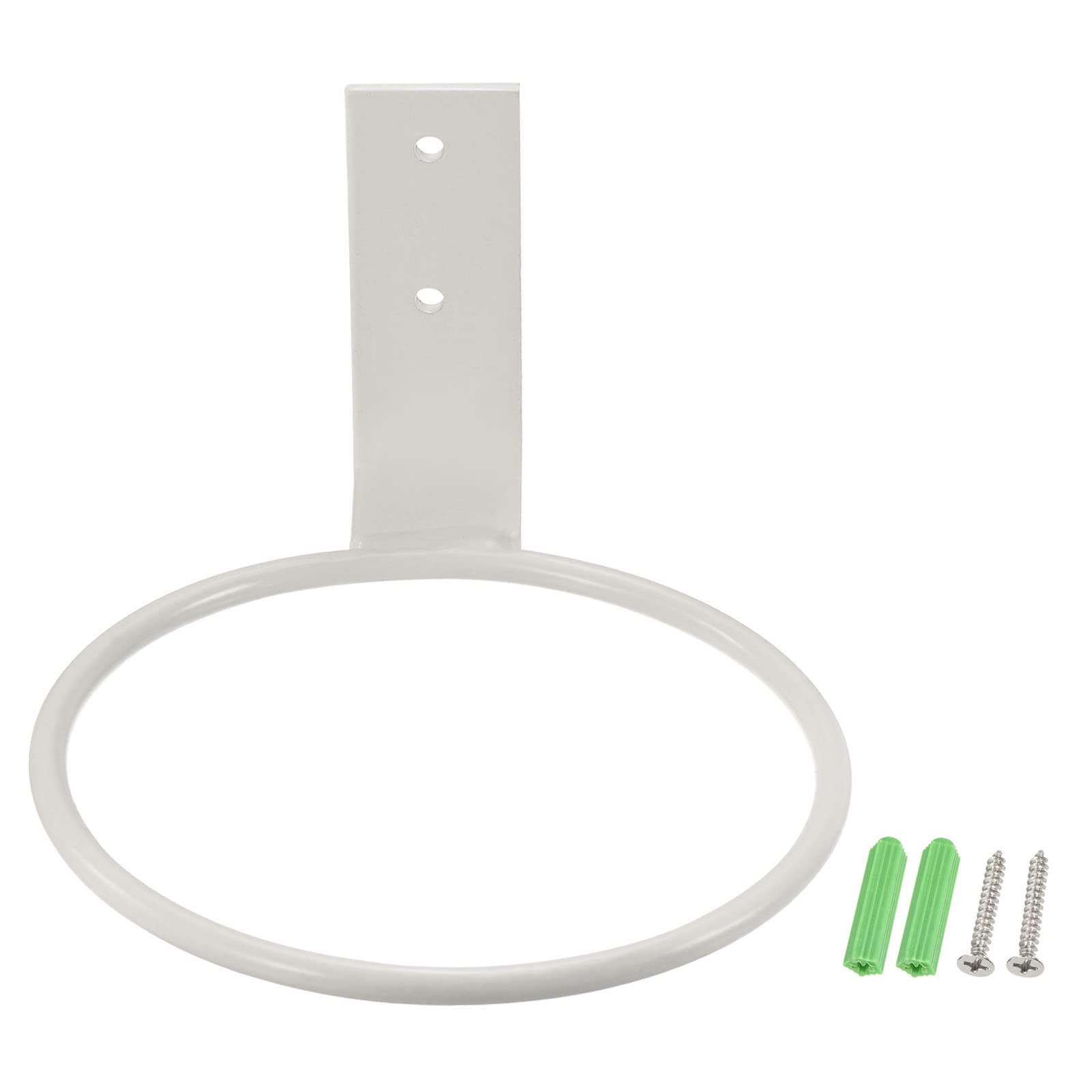 M METERXITY 3 Pack Flower Pots Holder - Ring Wall Mount Metal Planter Stands Plants Flower Pot Racks Apply to Outdoor Home Decor(White, 4")