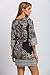 Floerns Women's Ethnic Print Half Sleeve Waistband Dress