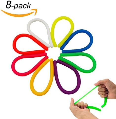 Stretchy String Fidget / Sensory Toys Helps Reduce Fidgeting Due to Stress and Anxiety for ADD, ADHD, Autism （8 Colors）