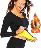 SEXYWG Womens Neoprene Long T-Shirt Sweat Sauna Hot Body Shaper for Weight Loss