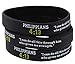 Assorted Popular Scripture Verses Printed On Silicone Wristbands For Church Giveaways And Religious Camps (Packs of 10 Silicone Bands) (Philippians 4:13)
