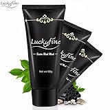 LuckyFine Blackhead Remover Mask, Peel Off Black Mask, Deeply Purifying Cleansing Black Head, Acne Treatment Oil Control 60g