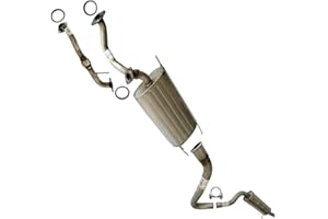 Northeastern Exhaust | Stainless Steel Intermediate Pipe, Muffler, Resonator Pipe Exhaust System Kit Compatible for Toyota Land Cruiser LX470 1998-2005 4.7L | Includes Gasket & Clamp