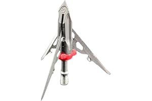 G5 OUTDOORS G5 Megameat 3-Blade Expandable Broadheads | 3-Pack | 100/125 Grains | Razor Sharp 2" Cutting Diameter Mechanical Blades | Screw in | Crossbow Compatible | 1 BMP Practice Tip Included