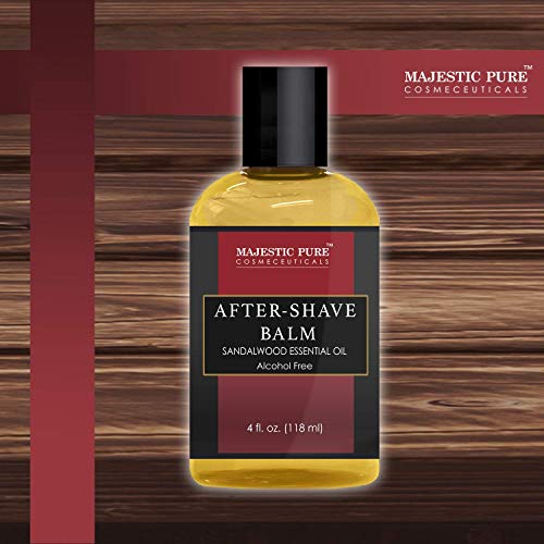 After Shave Balm for Men with Sandalwood Essential Oil by Majestic Pure