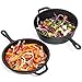 Pre-Seasoned Cast Iron 2-In-1 Combo Cooker - 3.2 Quart Heavy Duty Dutch Oven & Skillet Lid Set - Oven Safe Non-stick Cookware Set Use As Dutch Oven and Frying Pan - Perfect for Indoor and Outdoor Use