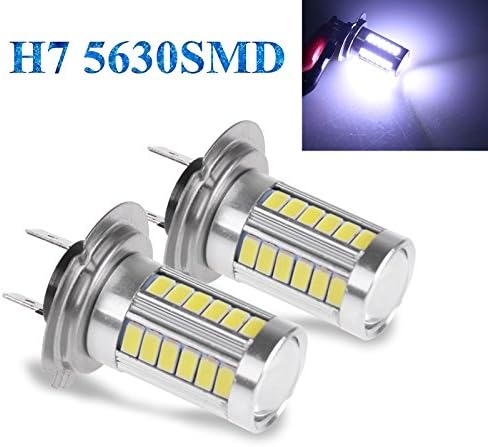 xxm ( 2pcs )H7 5630 SMD White Car 6000K LED Fog Driving Light Day Running Lamp Headlights Bulb 12V
