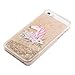 uCOLOR Case for iPhone 5S Case,iPhone 5 Case, iPhone SE 1st(2016) Case Gold Glitter Floral Unicorn Waterfall Hard Cover Clear Case for iPhone SE/5S/5
