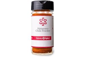 SAVORY SPICE SHOP Savory Spice Habanero Chile Powder - Ground Habanero Pepper Seasoning | Add Spicy Habanero Flavor to Chicken, Fish, Salsas & BBQ Sauces (Medium Jar - Net: 2.3 oz)