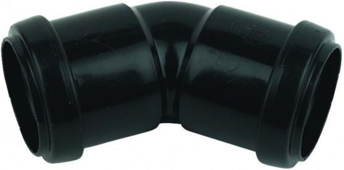 FLOPLAST 40mm Black Pushfit 135 Degree Waste Pipe Bend - Pack of 2