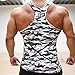 Men's Fitness Gym Tanks Top Bodybuilding Workout Sleeveless Shirts Singlet Small Camo Grey