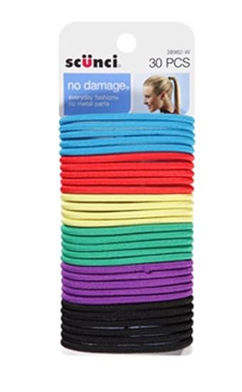 Amazon Com Scunci No Damage Hair Ties Crayon 30 Count