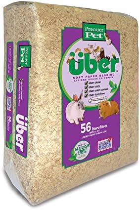 American Wood Fibers Uber 56L Soft Natural Paper Small Animal Bedding (56L, Natural) (1000, Natural)