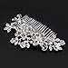 HuntGold 1X Women Wedding Bridal Rhinestone Flower Hair Comb Claw Hairpin Hair Ornaments Accessory(silver)