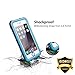 iPhone 5 5S SE Waterproof Case, Upgraded Shockproof Dropproof Dirtproof Rain Snow Proof Full Body Protective Cover IP68 Certified Underwater Case Built-in Screen Protector for iPhone 5S 5 SE (Blue)
