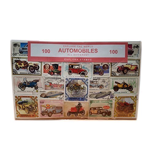 Worldwide Cars Stamp Collection – Set of 100 Different / Motor Vehicles / Automobiles / Transport / Souvenir